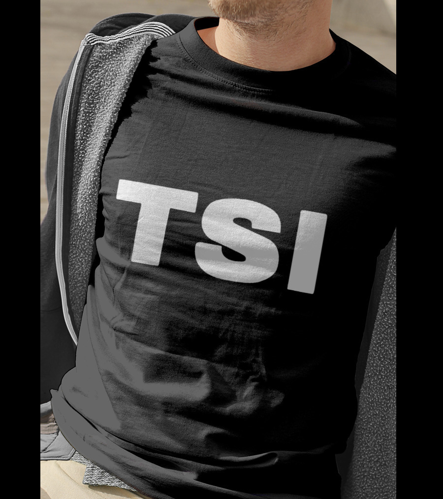 TSI Bold White Text On Minimalist Background T-Shirt