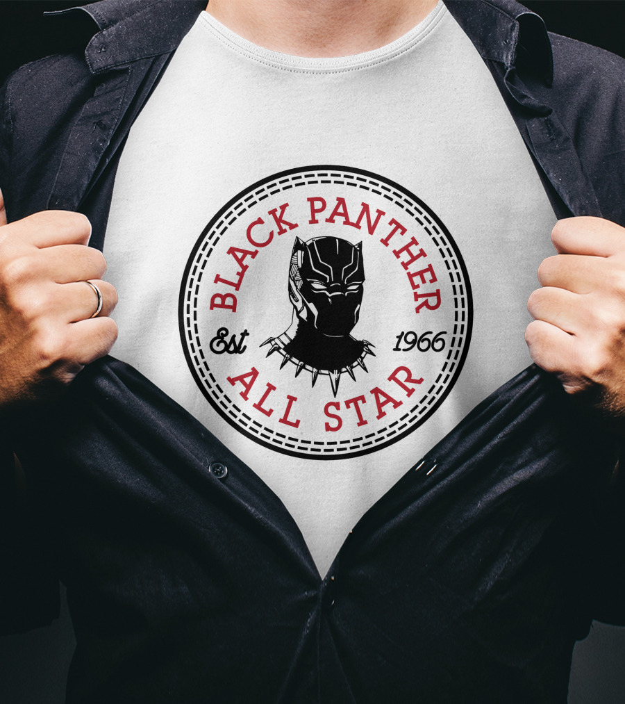 Black Panther All Star Est 1966 Converse T-Shirt