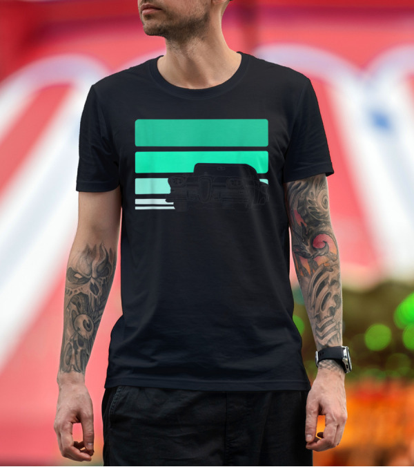 Premium T-Shirt: Classic American Muscle Land Yacht Club Retro Edsel Silhouette Stripes T-Shirt Classic American Muscle Land Yacht Club Retro Edsel Silhouette Stripes T-Shirt