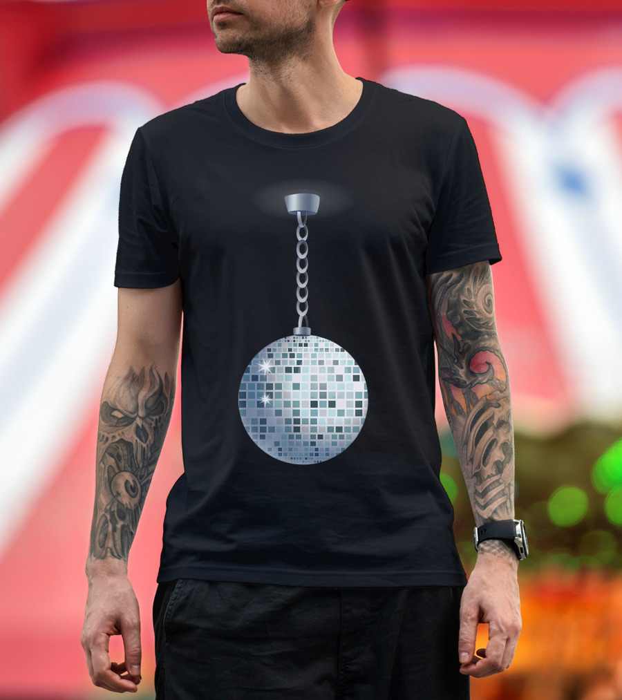 Disco Ball 80's Dancing Party Retro Light Reflection T-Shirt