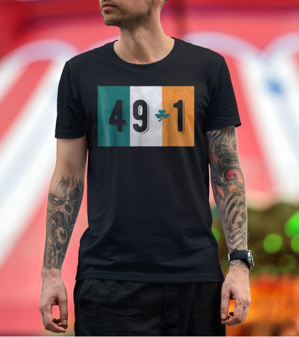 Premium T-Shirt: Irish Boxing Club 49 And 1 Clover Ireland Flag T-Shirt Irish Boxing Club 49 And 1 Clover Ireland Flag T-Shirt