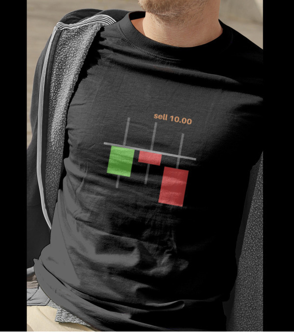 Caught The Drop Candlestick Trader Bearish Sell 10.00 T-Shirt