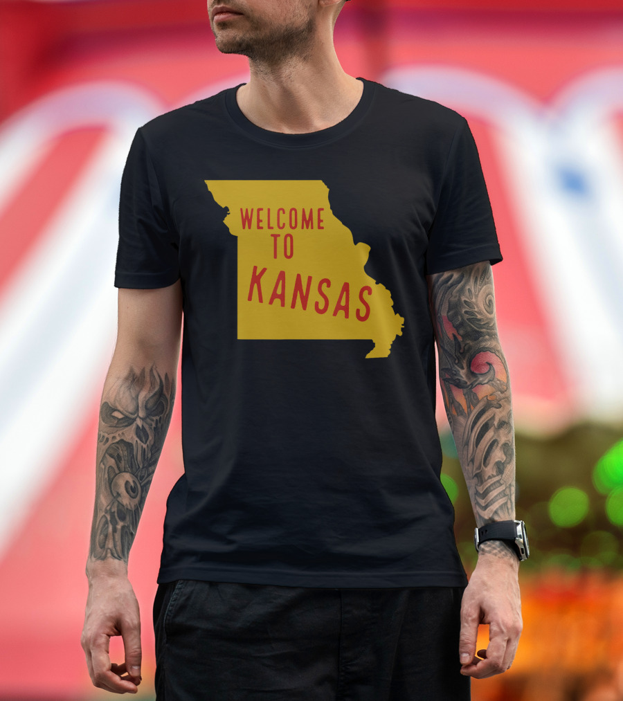 Welcome to Kansas Funny Trump Missouri Cit Map Joke T-Shirt