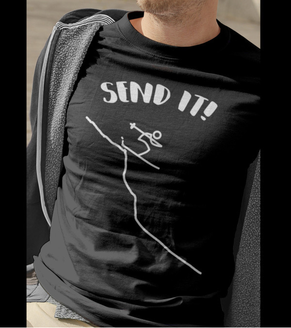 Send It Ski Jump Downhill Skiing T-Shirt