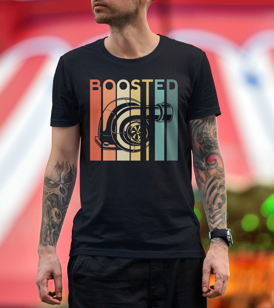 Boosted Turbocharger Retro Stripes T-Shirt