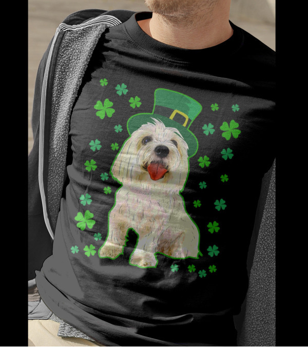 Coton De Tulear St Patrick's Day Hat Shamrocks T-Shirt