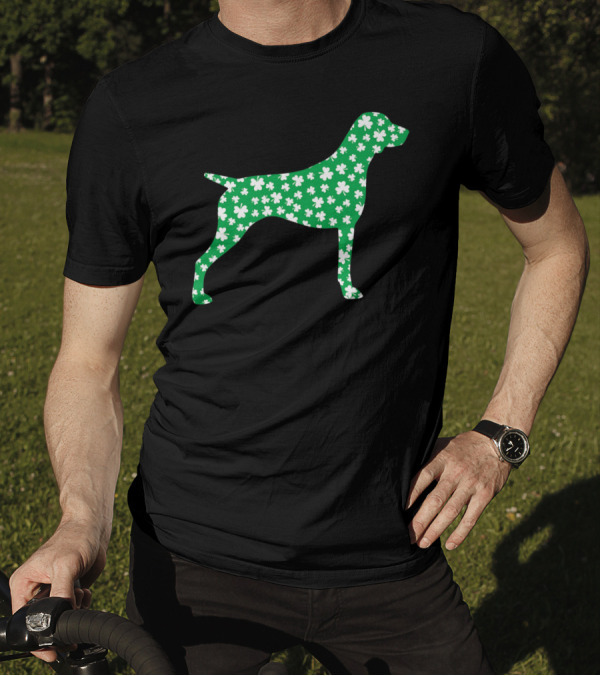 German Shorthaired Pointer Clover Pattern St Patrick's Day T-Shirt