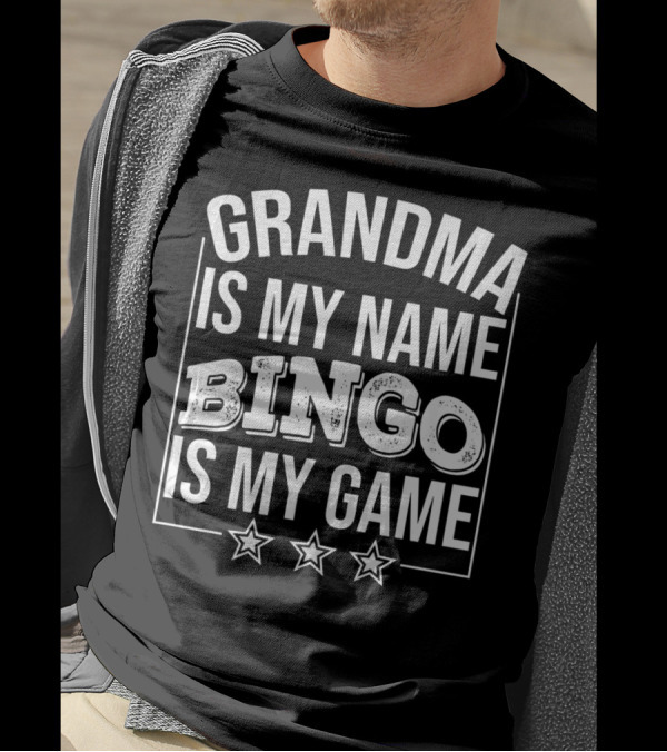 GRANDMA IS MY NAME BINGO IS MY GAME THREE STARS T-Shirt