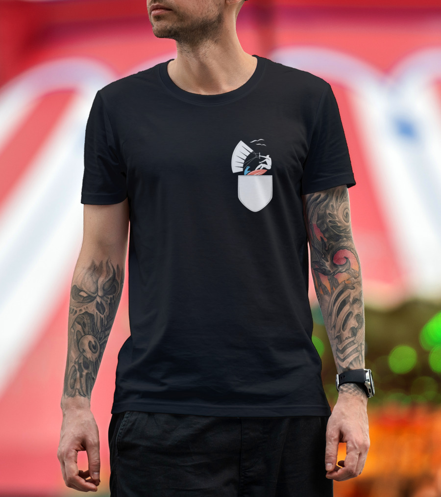 Kitesurfing Pocket Prem Design Kite Surf Adventure T-Shirt