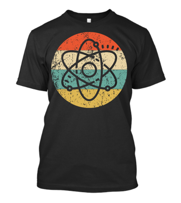 Atom Style Science Vintage Retro Atomic Symbol Multicolor T-Shirt
