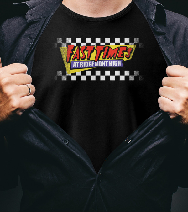 Fast Times At Ridgemont High Checkered Logo Faded T-Shirt