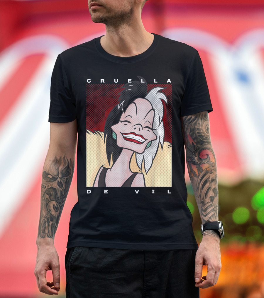 Cruella De Vil Disney Dalmatians Smile T-Shirt