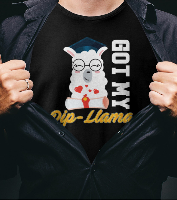 Got My Dip-Llama Funny Graduation Grad T-Shirt