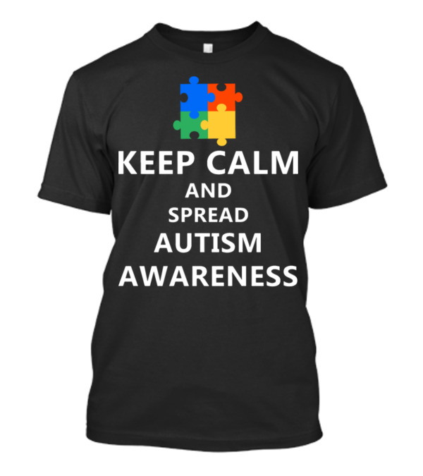 Keep Calm And Spread Autism Awareness Puzzle T-Shirt