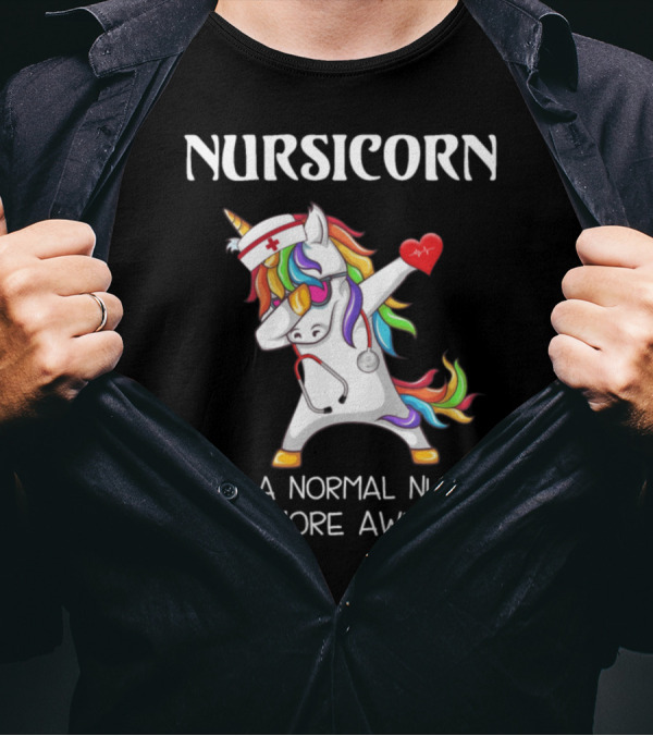 Nursicorn Dabbing Unicorn Like A Normal Nurse Only More Awesome T-Shirt