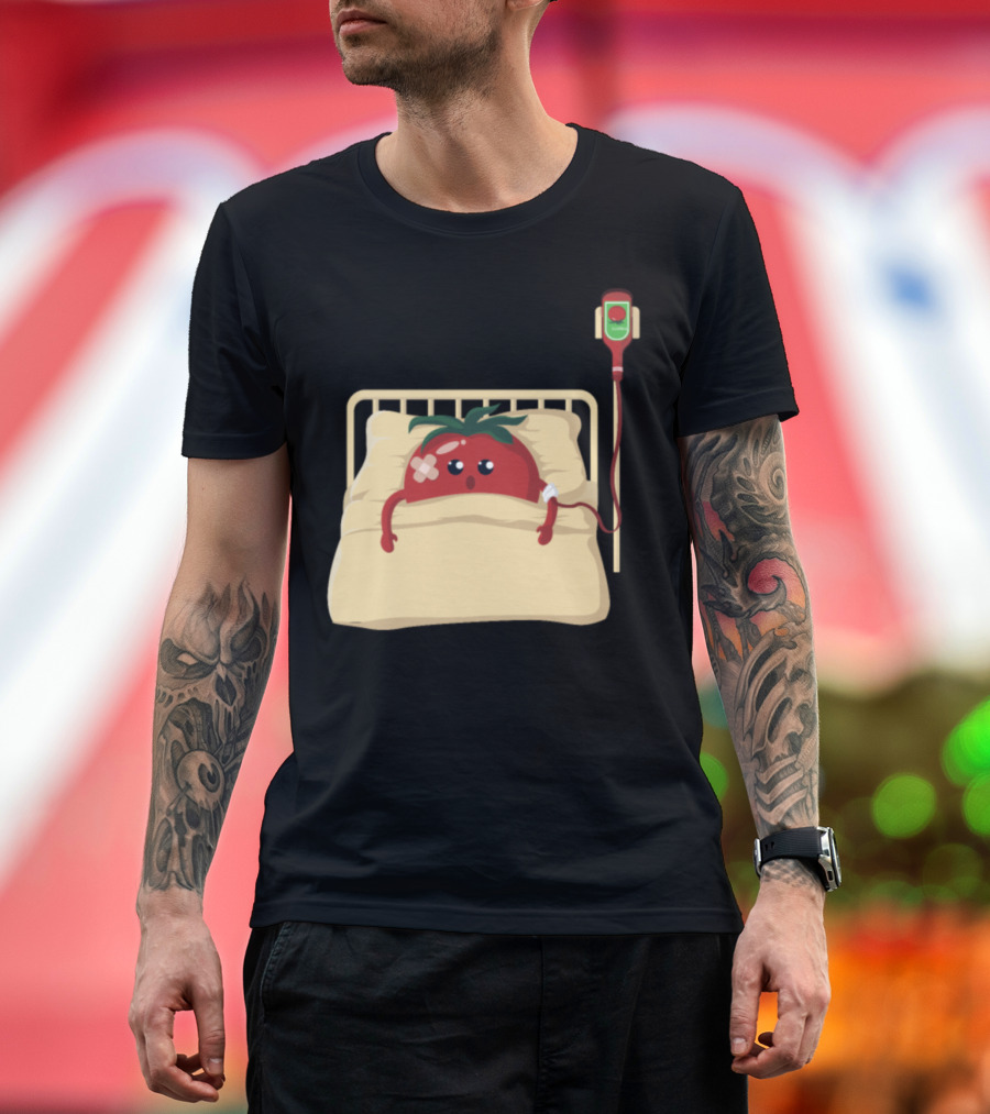 Tomato Hospital Bed with Ketchup IV T-Shirt