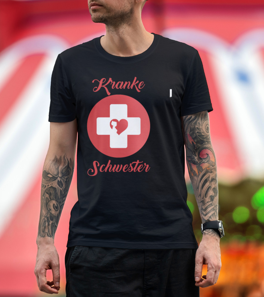 Kranke Schwester Red Cross Heart T-Shirt