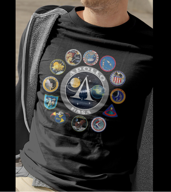Apollo NASA Missions Badge Collection Historic Space Program Patches T-Shirt