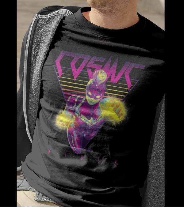 Cosmic Vibes Captain Marvel Triangle T-Shirt