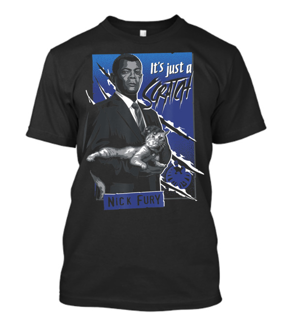 Nick Fury It's Just A Scratch Captain Marvel Goose T-Shirt