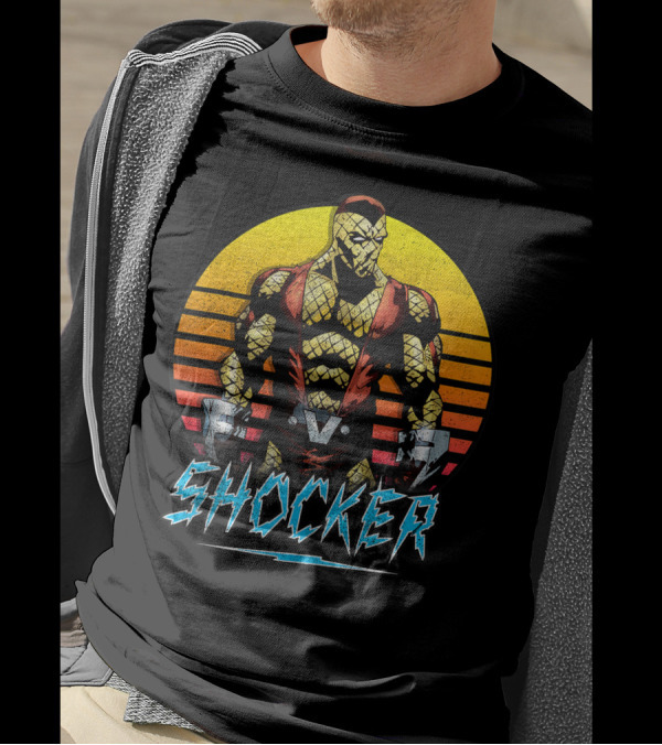 Marvel Shocker Vintage Striped Circle T-Shirt