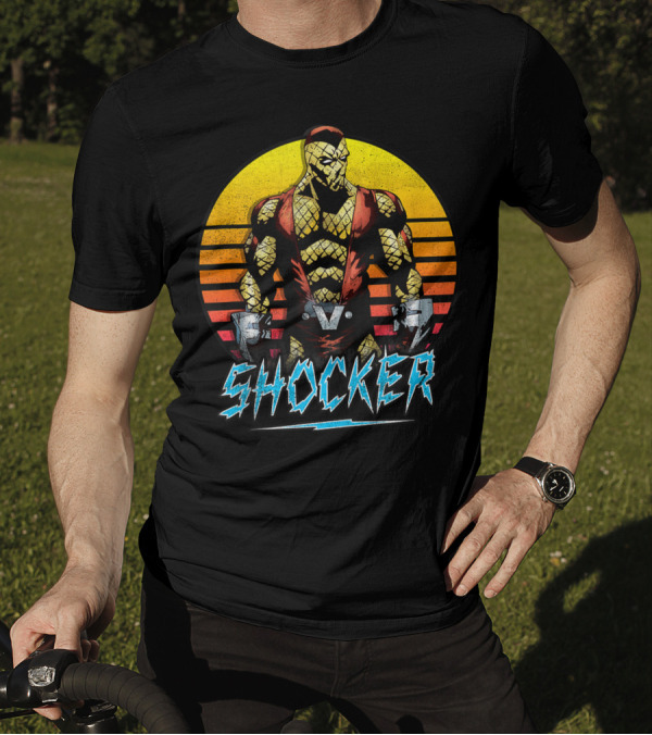 Marvel Shocker Vintage Striped Circle T-Shirt