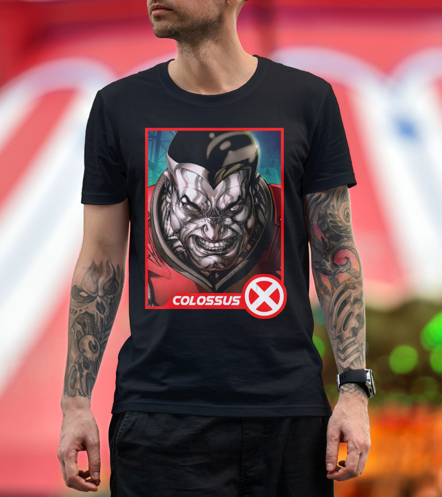 Marvel X Men Colossus Headshot Profile Trading Card X T-Shirt