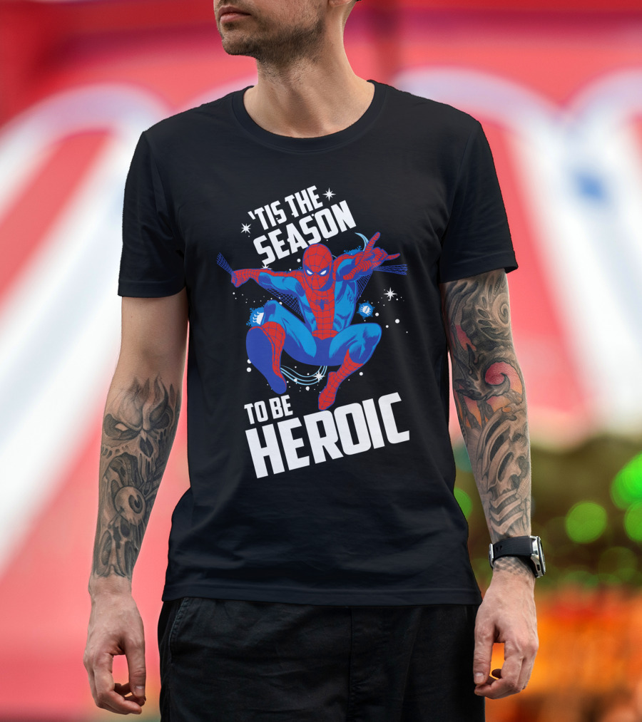 Marvel 'Tis the Season to Be Heroic Spider-Man T-Shirt