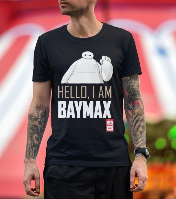 Premium T-Shirt: Disney Big Hero 6 The Series Hello I Am Baymax T-Shirt Disney Big Hero 6 The Series Hello I Am Baymax T-Shirt