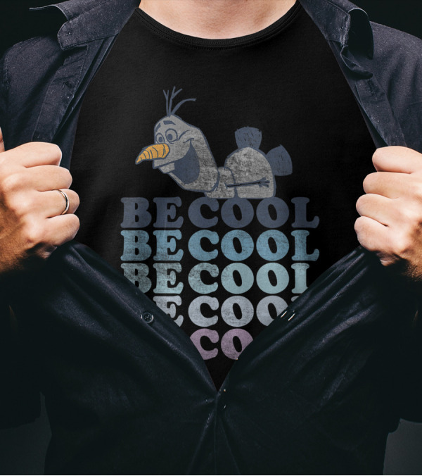 Disney Frozen 2 Olaf Be Cool Word Stack T-Shirt