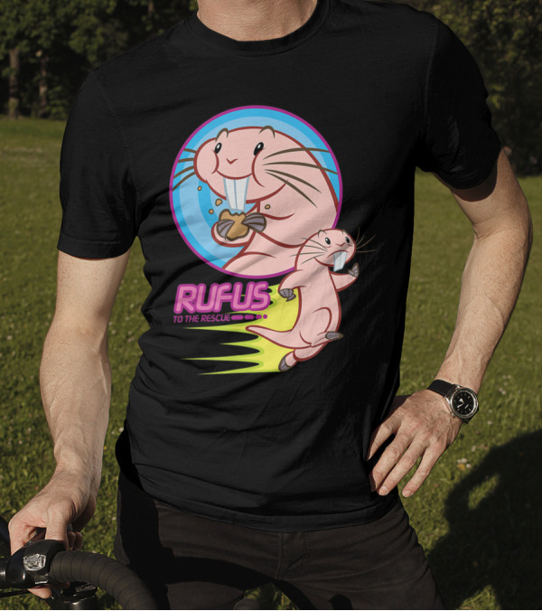 Disney Kim Possible Rufus To The Rescue Animation Character Eating Cookie T-Shirt