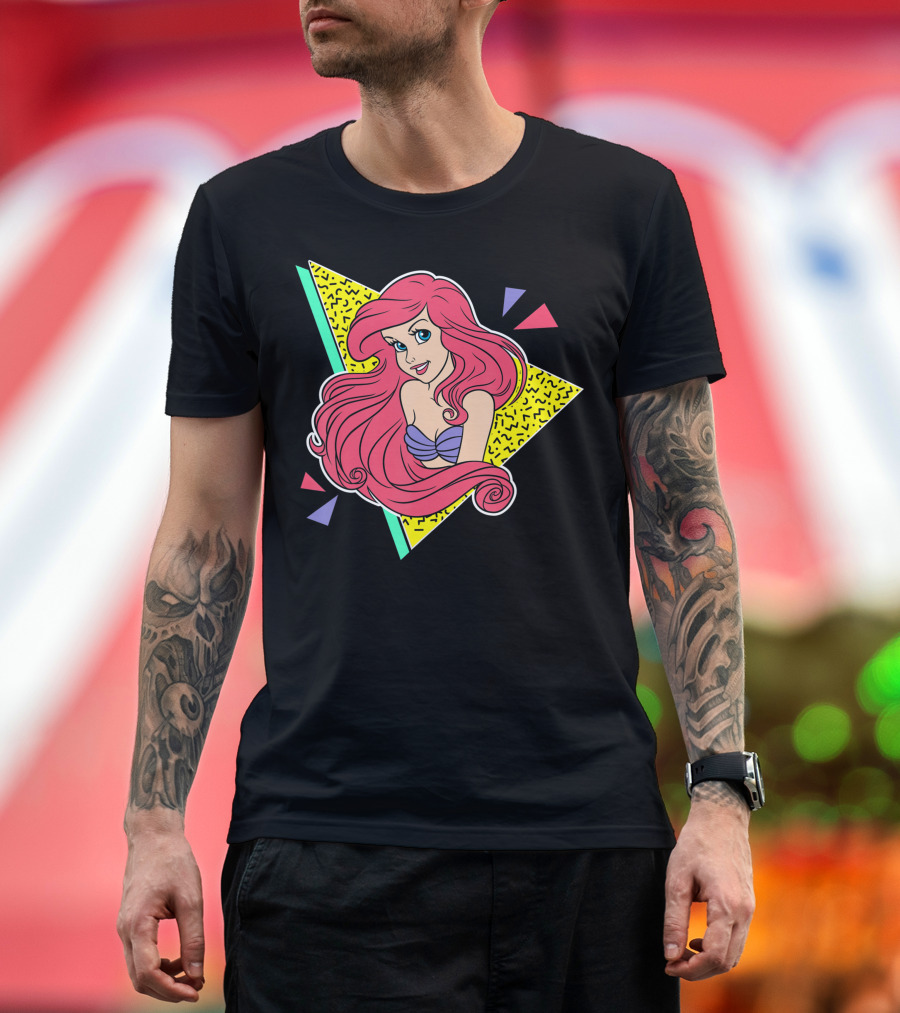 Disney Little Mermaid Ariel Retro 80S T-Shirt