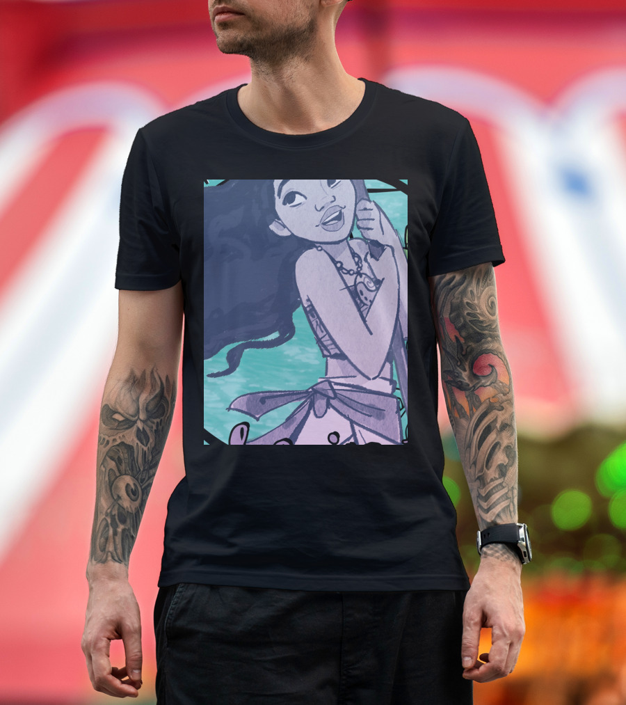 Disney Moana Born To Be In The Ocean Painted T-Shirt