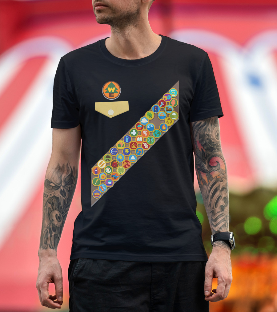 Disney Pixar Up Russell Wilderness Explorer Badges Collection T-Shirt