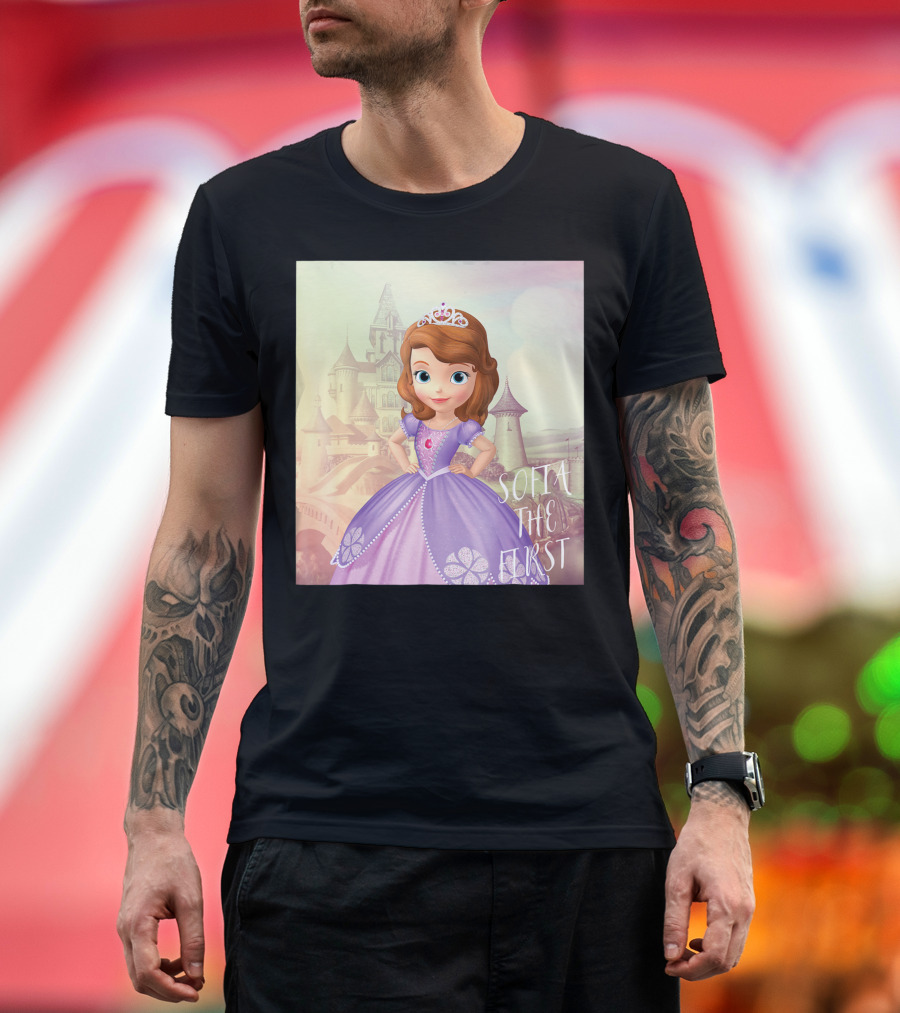 Sofia The First Disney Princess with Castle Background T-Shirt
