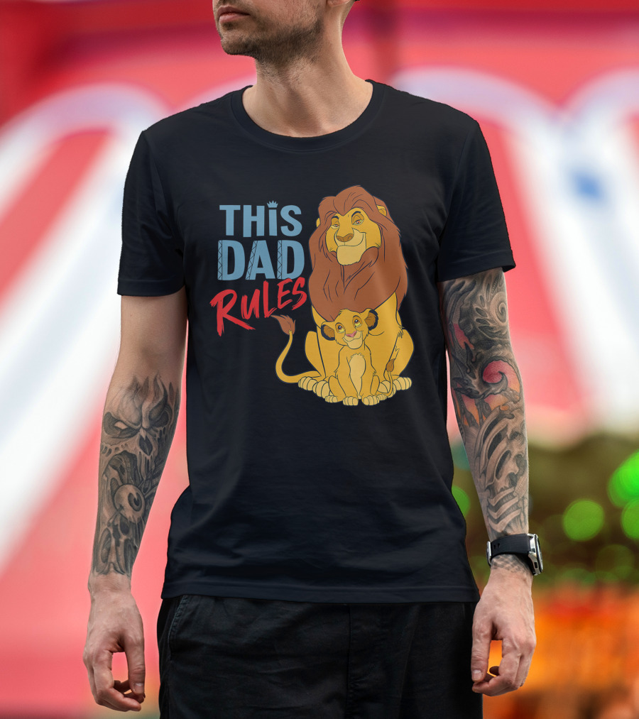 Disney The Lion King Simba and Mufasa This Dad Rules T-Shirt