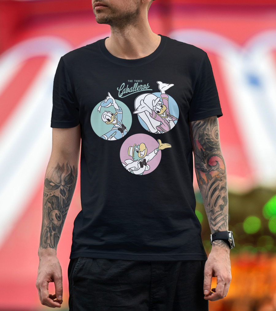 Disney The Three Caballeros 1944 Donald Duck Vintage Trio T-Shirt