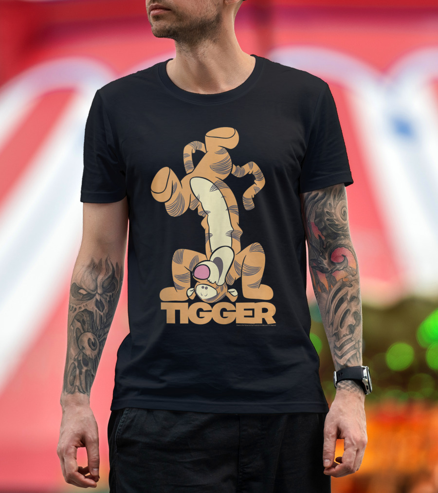 Disney Winnie The Pooh Tigger Handstand Cartoon Character Image T-Shirt