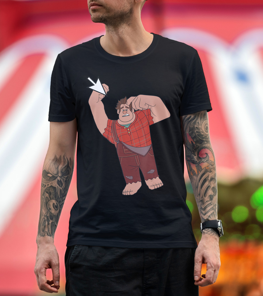 Disney Wreck It Ralph Mouse Click Icon with Character Animation T-Shirt