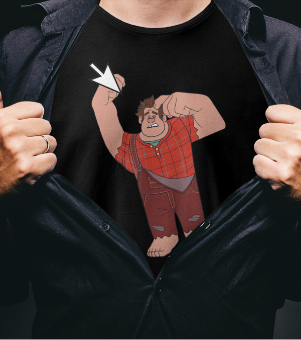 Disney Wreck It Ralph Mouse Click Icon With Character Animation T-Shirt