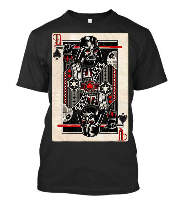 King Of Spades Darth Vader Star Wars Playing Card T-Shirt