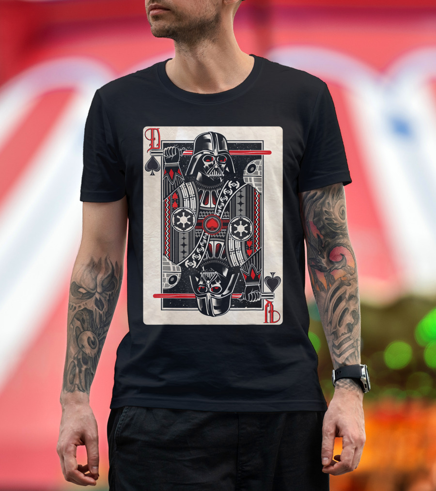 King of Spades Darth Vader Star Wars Playing Card T-Shirt