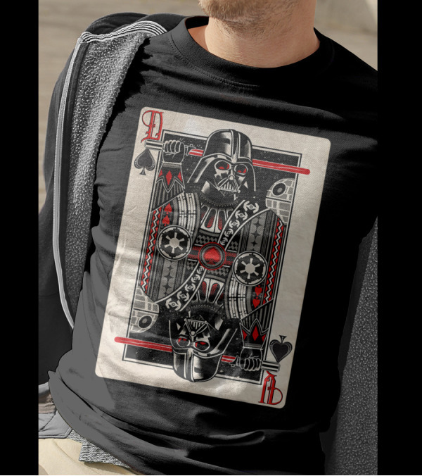 King Of Spades Darth Vader Star Wars Playing Card T-Shirt