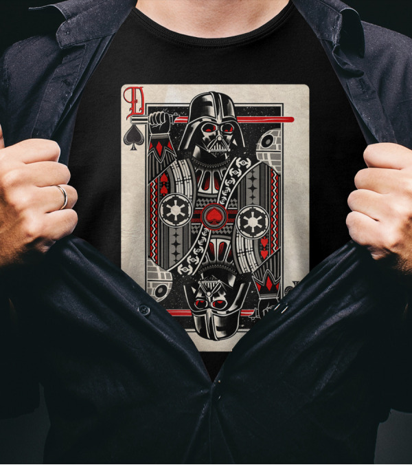 King Of Spades Darth Vader Star Wars Playing Card T-Shirt