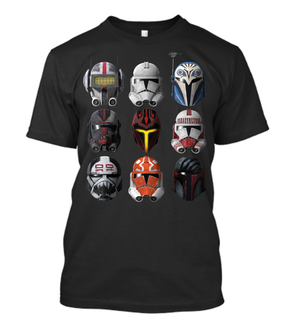 Star Wars The Clone Wars Iconic Clone Trooper Helmets Collection T-Shirt
