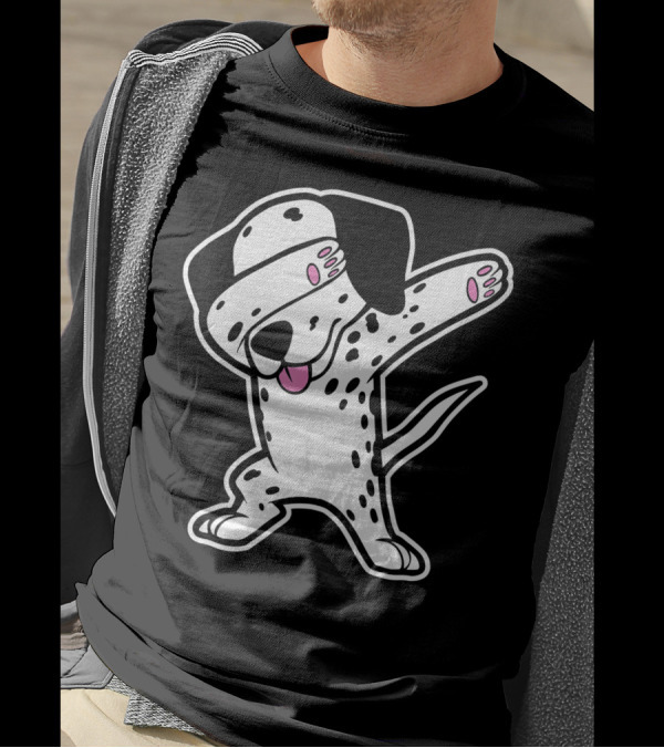 Dalmatian Dabbing Dance Funny Dab Dog Dalmation T-Shirt