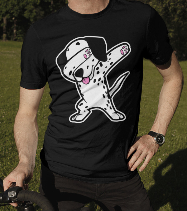 Dalmatian Dabbing Dance Funny Dab Dog Dalmation T-Shirt