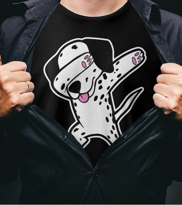 Dalmatian Dabbing Dance Funny Dab Dog Dalmation T-Shirt