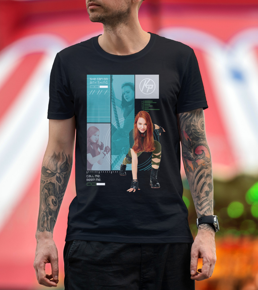 Kim Possible Live Action Call Me Beep Me She Can Do Anything KP T-Shirt