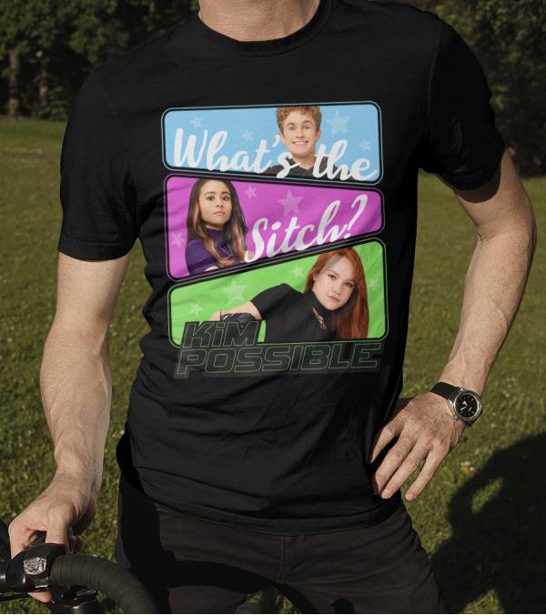 Disney Kim Possible What's The Sitch Three Block Design Stars T-Shirt